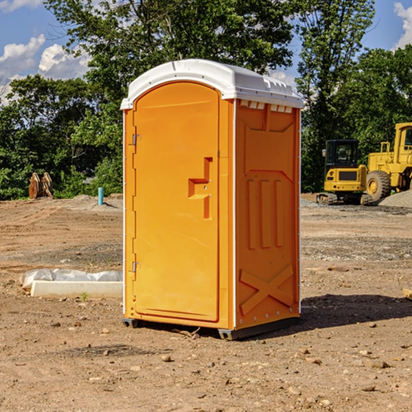 can i customize the exterior of the porta potties with my event logo or branding in McGregor